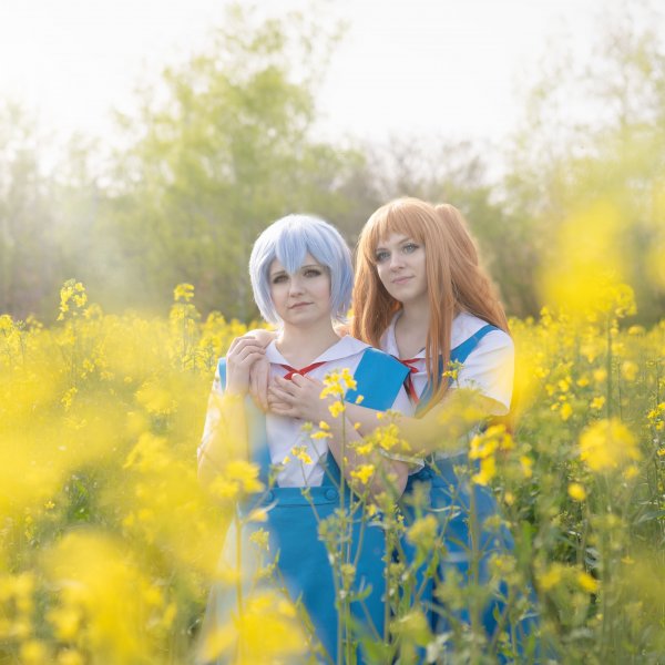 Rei & Asuka (Neon Genesis Evangelion)