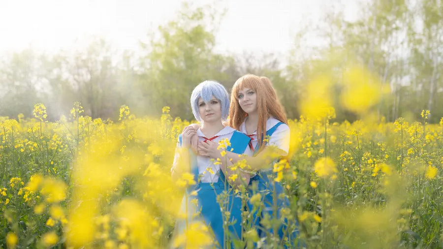Rei & Asuka (Neon Genesis Evangelion)
